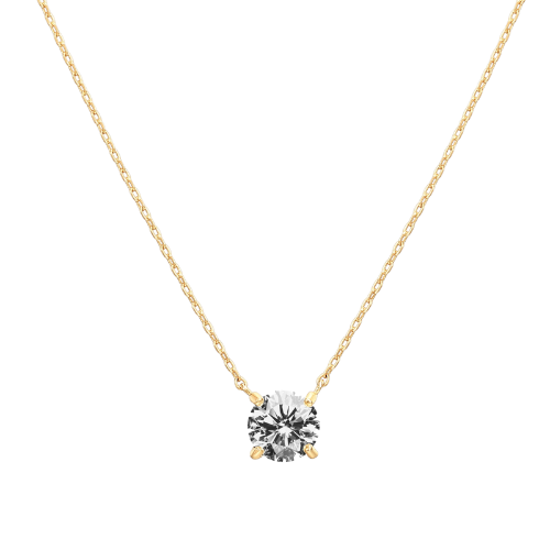 Solitaire Necklace | Gold