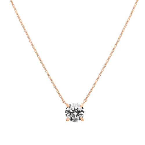 Solitaire Necklace | Rose Gold