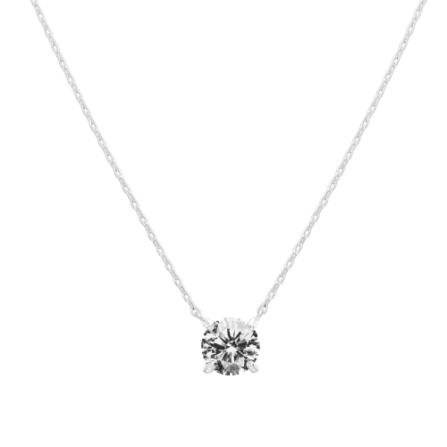 Solitaire Necklace | Silver