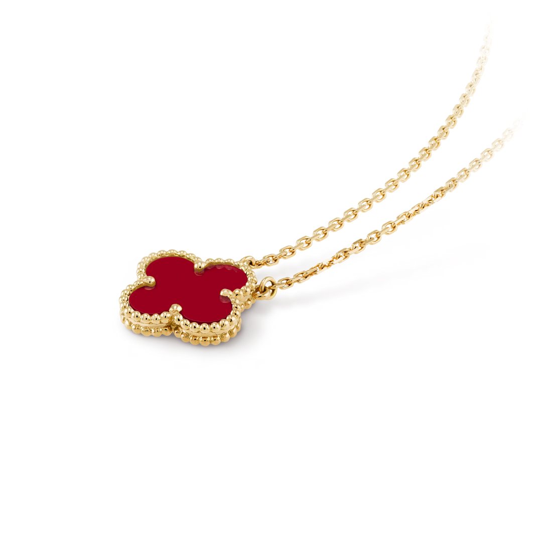 Clover Necklace | Red Gold