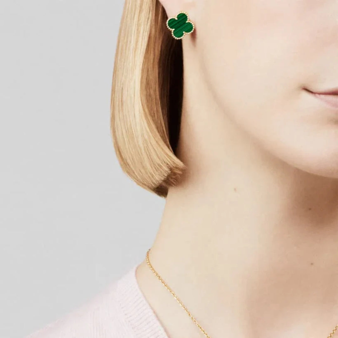 Clover Earrings | Emerald