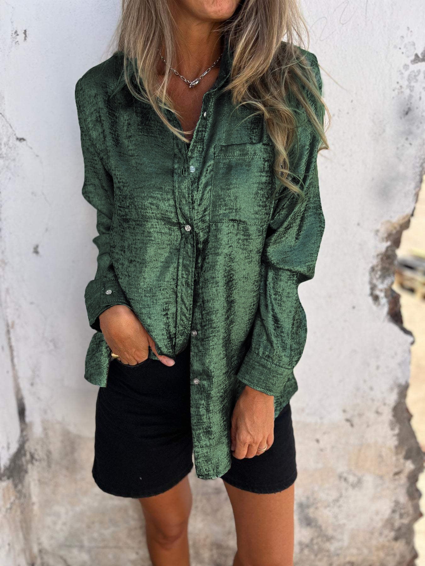 Ava - Chic Shimmer Shirt