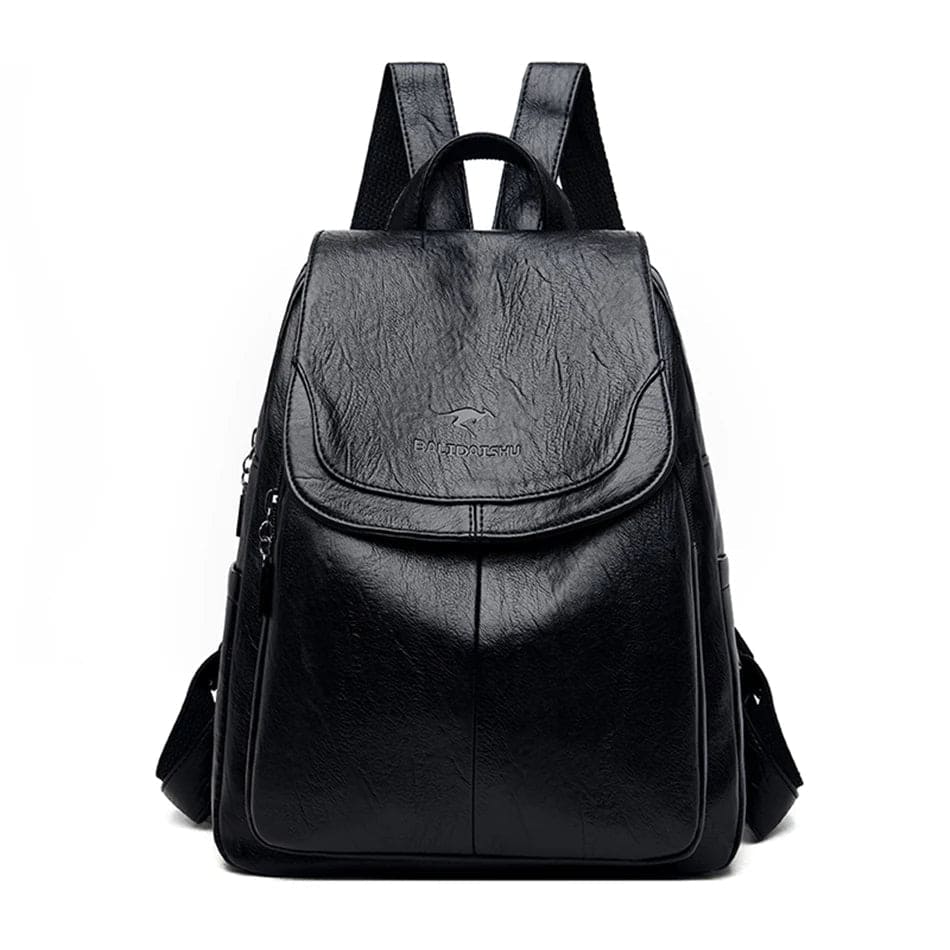 Nyah - Leather anti-theft backpack