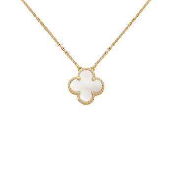 Clover Necklace | White Gold