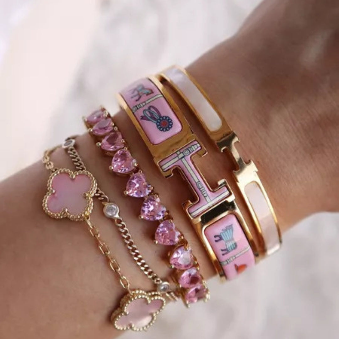 SENCE BRACELET | ROSE QUARTZ GOLD