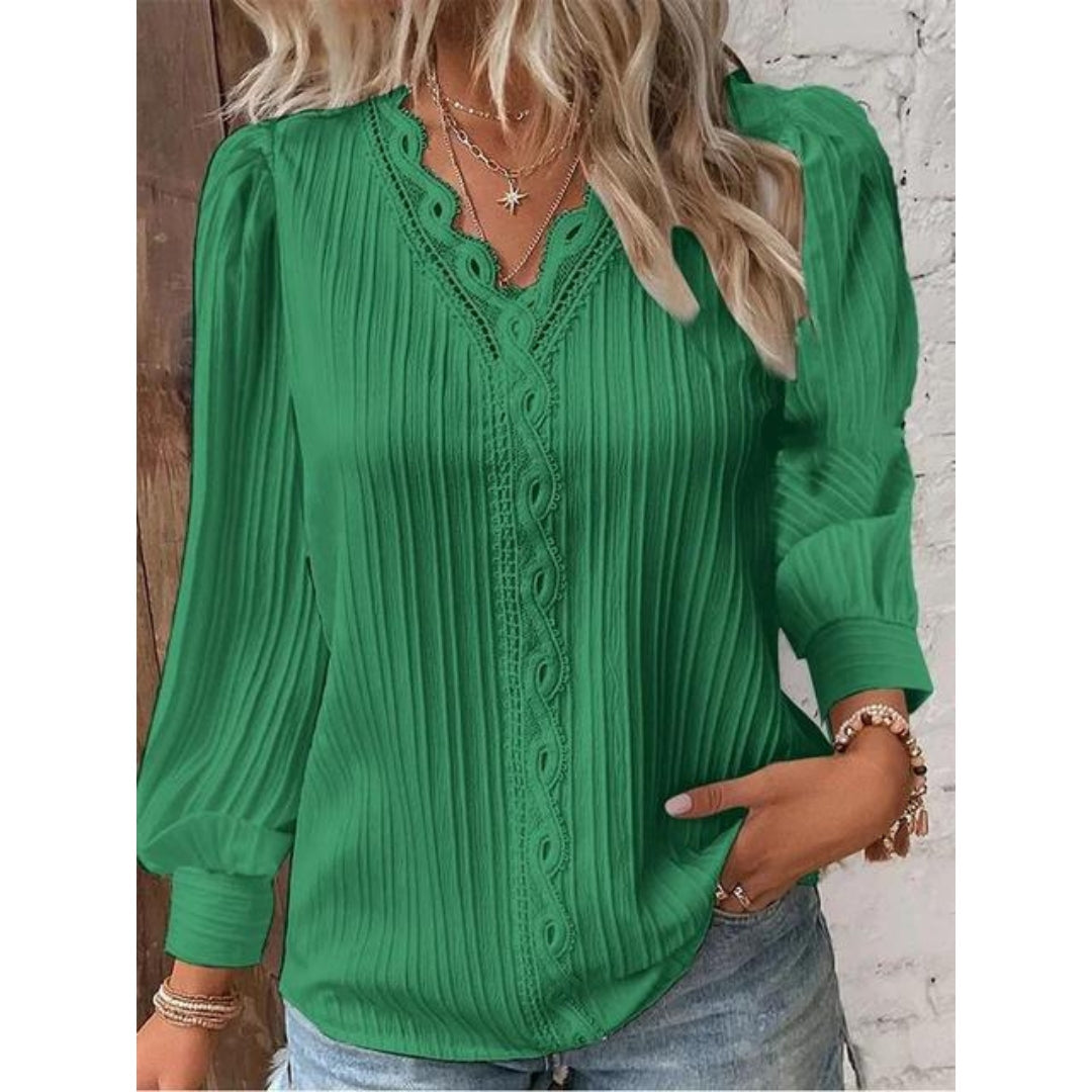 Celina - Elegant Pintuck Blouse