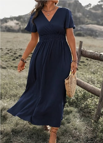 MELANIE | Elegant V-Neck Dress