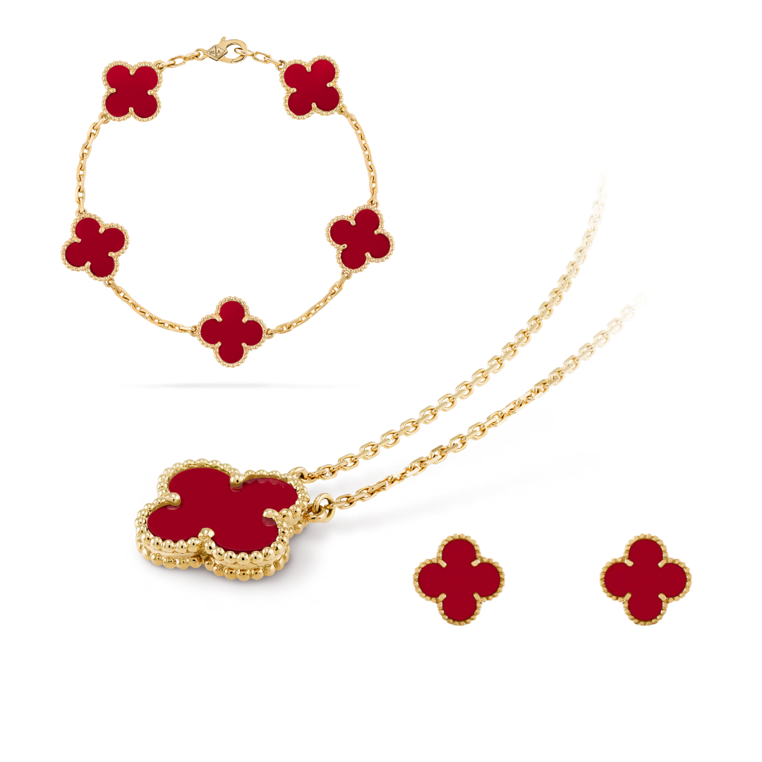 Gold Red Luxe | Clover Set