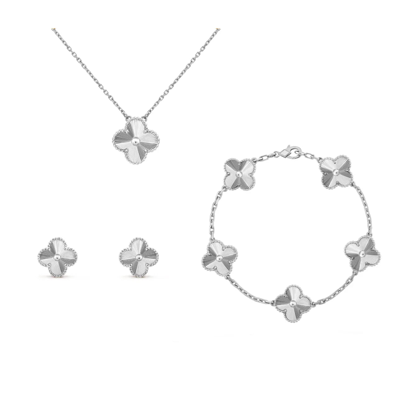 Silver Luxe | Clover Set