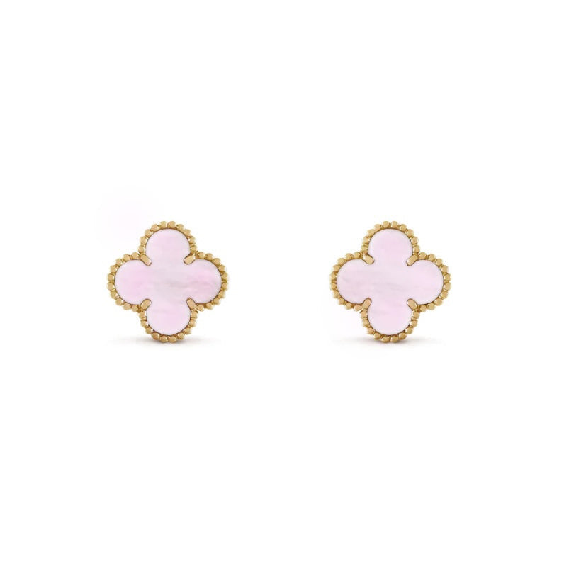 Clover Earrings | Pink Gold