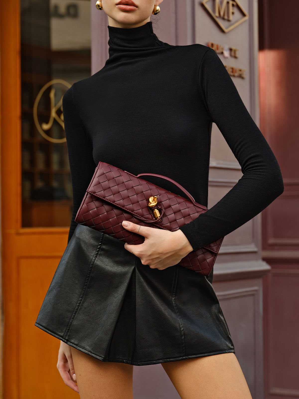 EVA | Two-in-One Woven Shoulder Bag