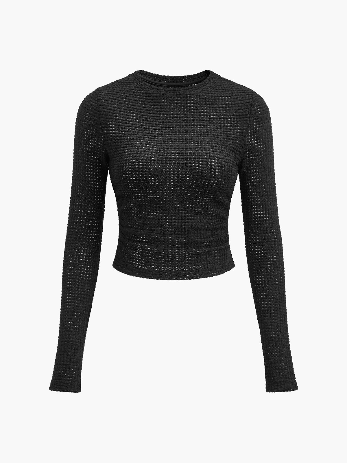 ELEGANTE | Waffle-Knit Slim Sweater