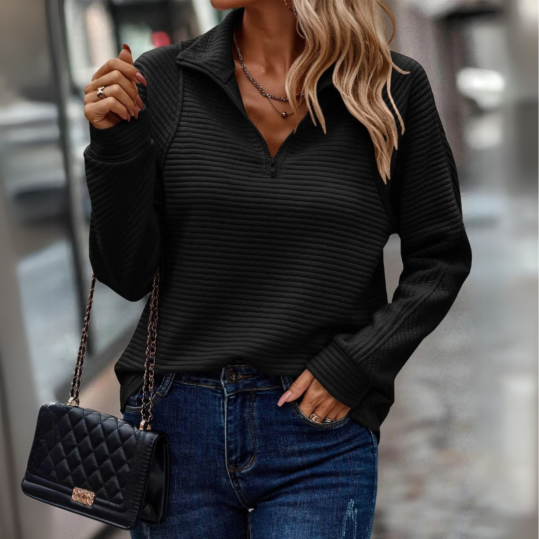 Elora - Elegant Zip Sweater