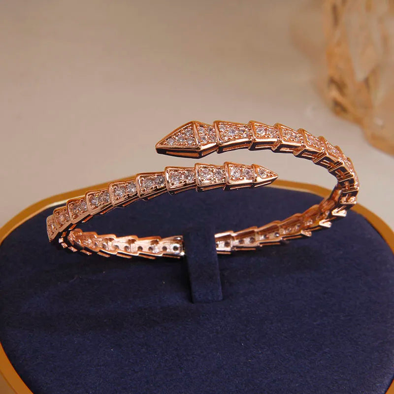 Deluxe Serpent Bracelet | Rose Gold