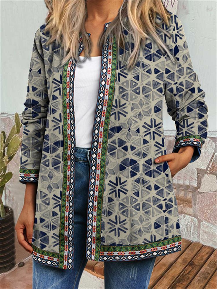 Tansy - Retro Style Printed Cardigan