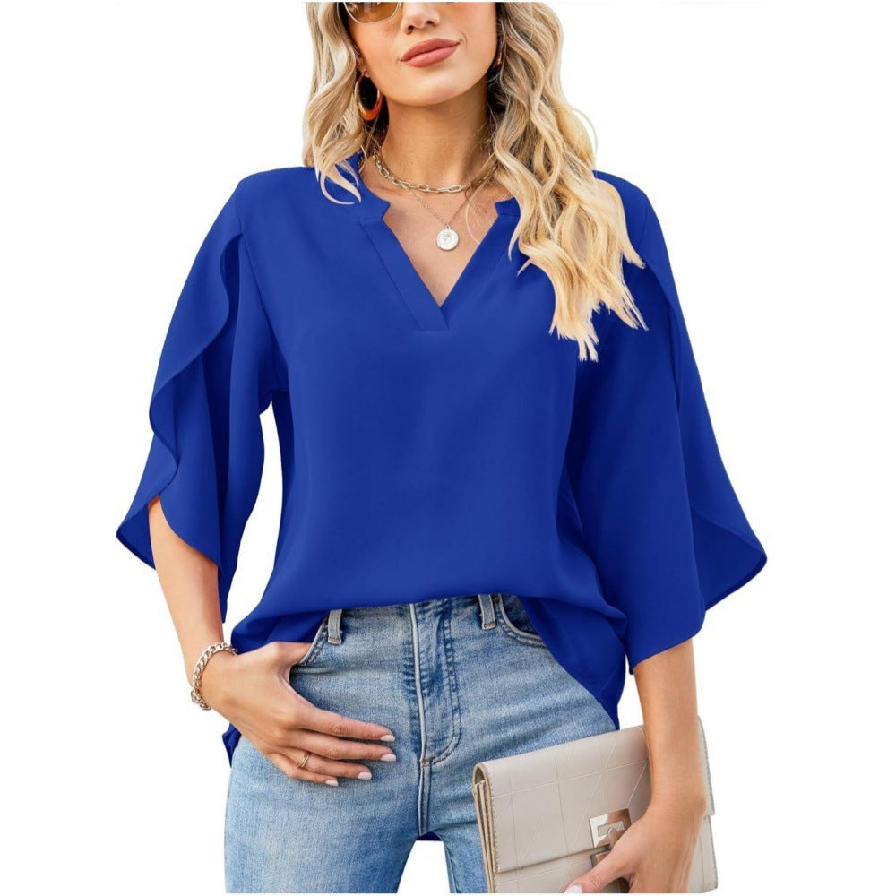 Belle - Elegant V-Neck Top