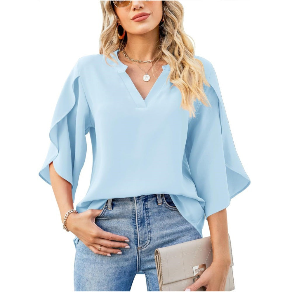 Belle - Elegant V-Neck Top