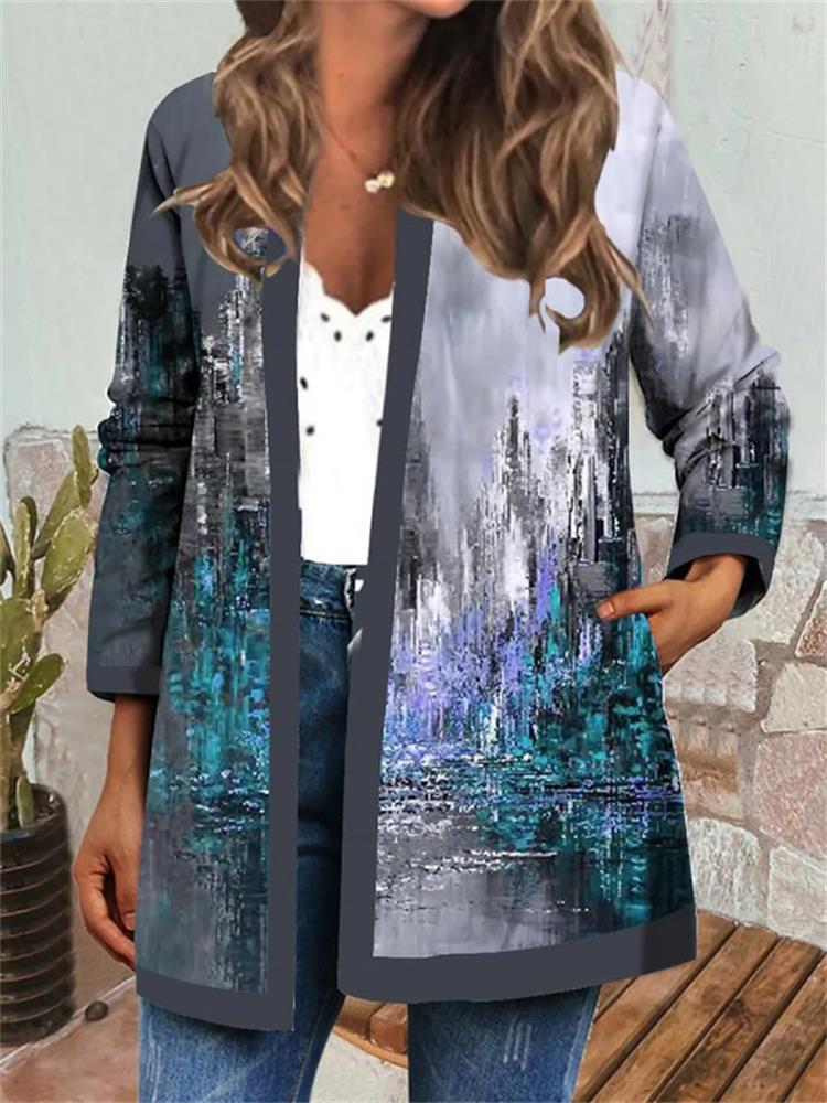 Aerilyn - Retro Style Printed Cardigan