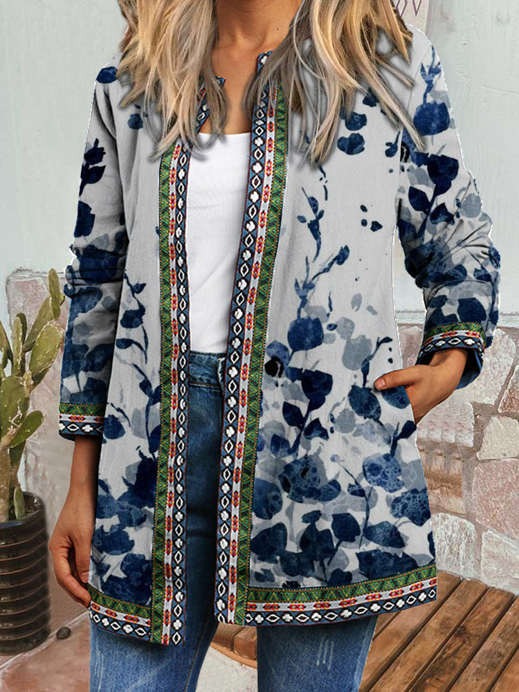 Maxime - Retro Style Printed Cardigan