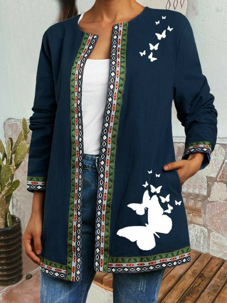 Tansy - Retro Style Printed Cardigan