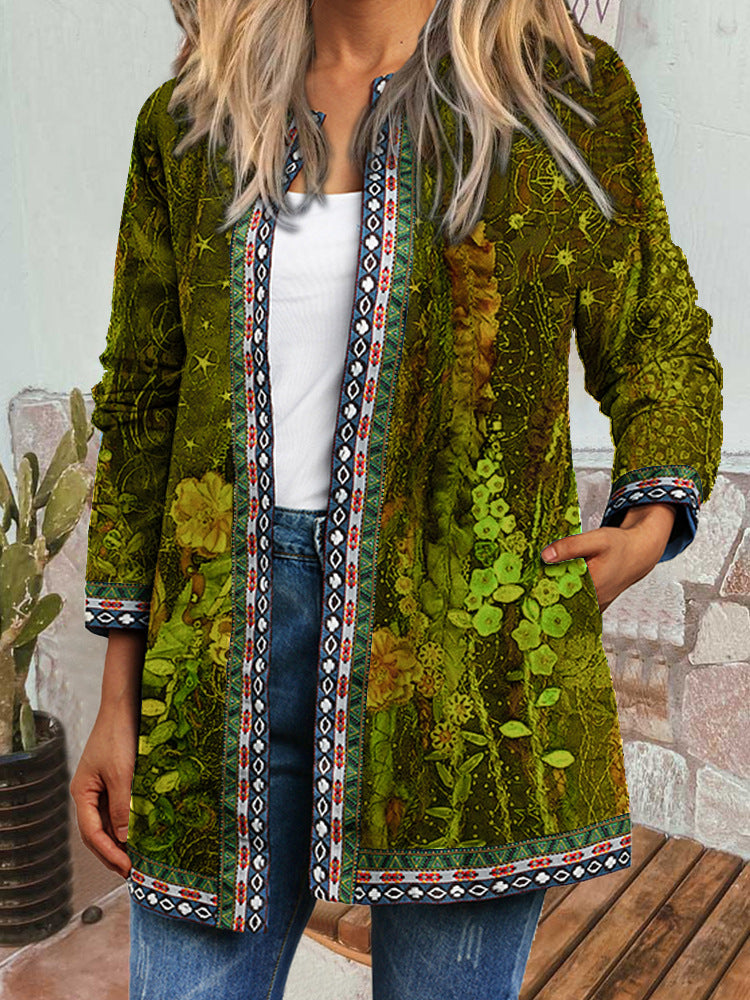 Bobbi - Retro Style Printed Cardigan