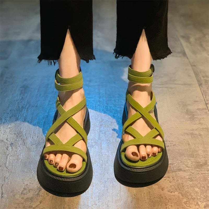 Bella - Bold Strappy Wedge Sandals