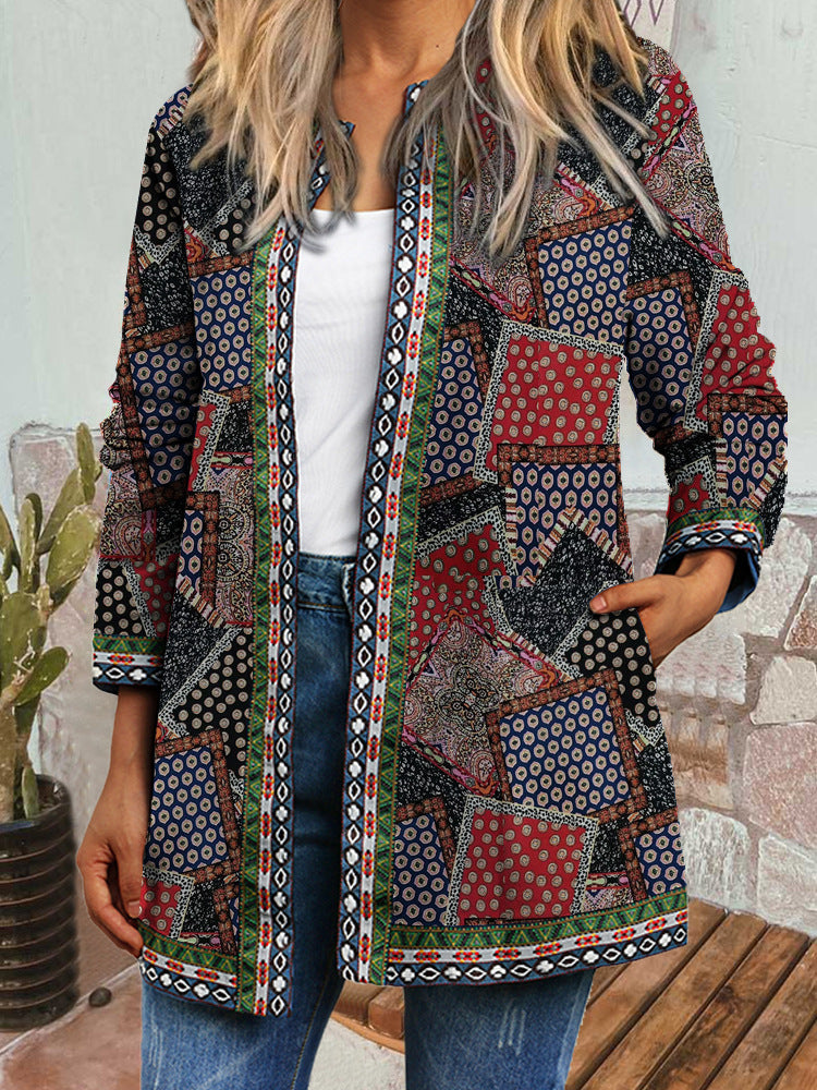 Maxime - Retro Style Printed Cardigan