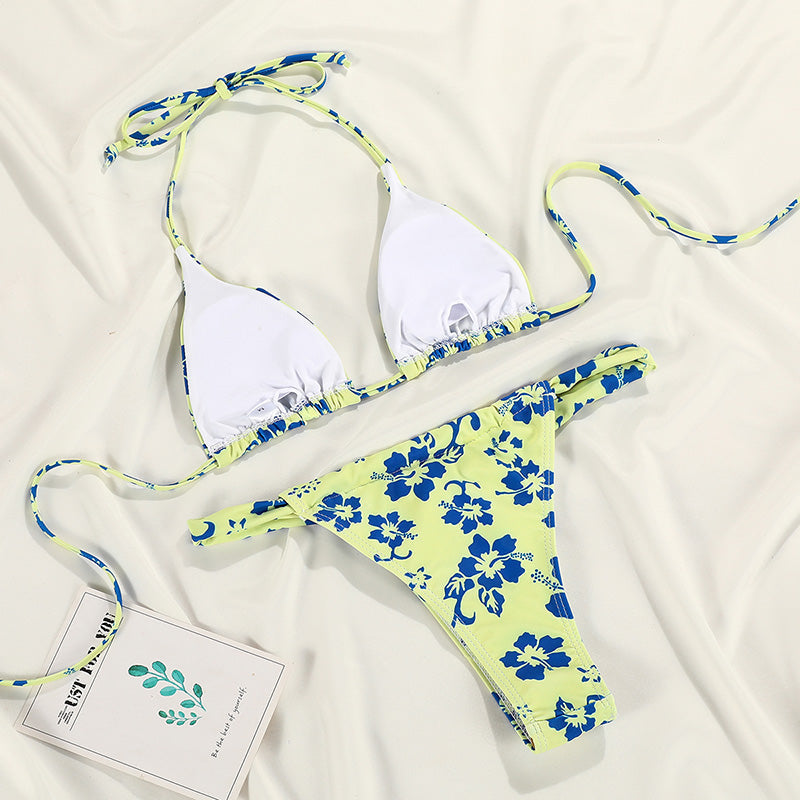 BEAUCLO | Brazilian Bikini with Floral Print & Low Waist