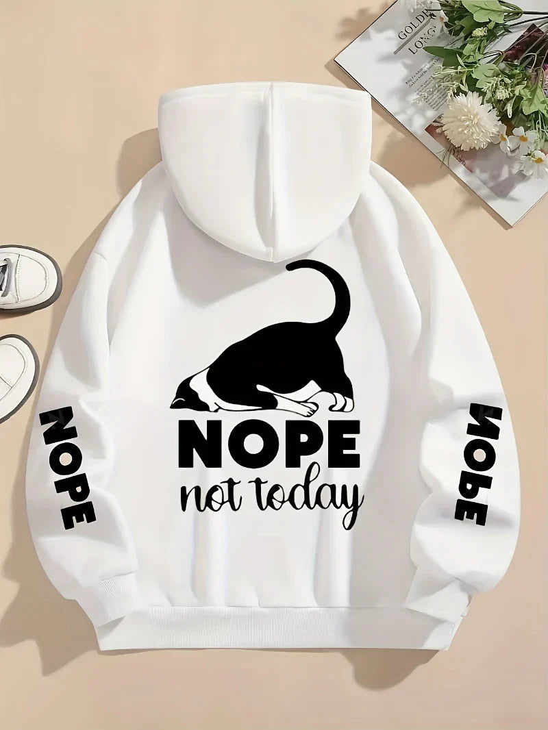 "NOPE, Not Today” Cozy Oversized Hoodie