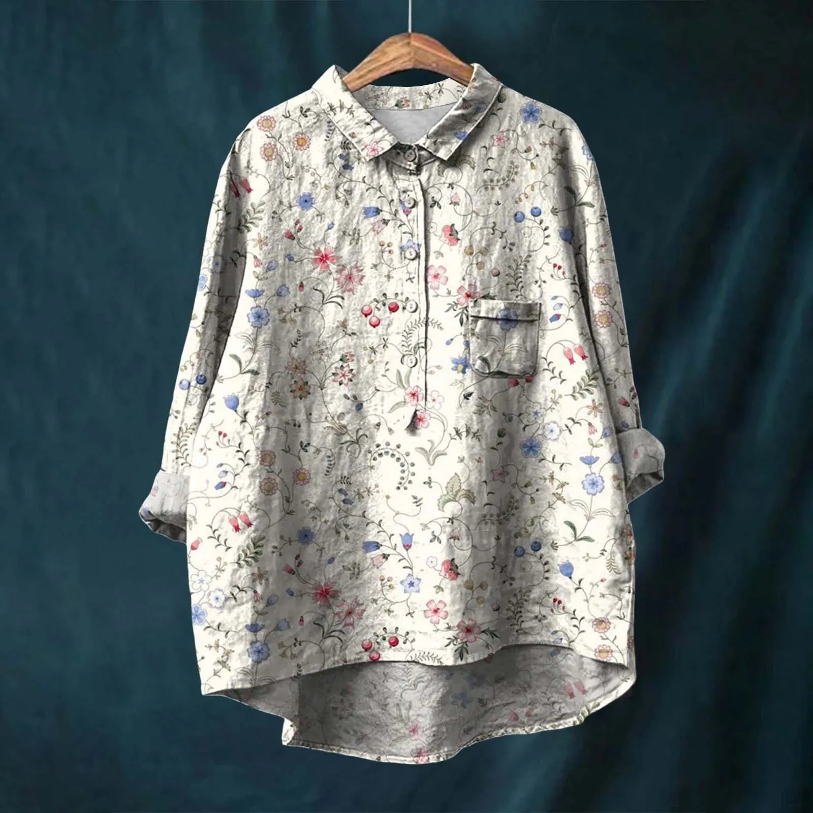 Alyssa - Elegant Women's Floral Shirt