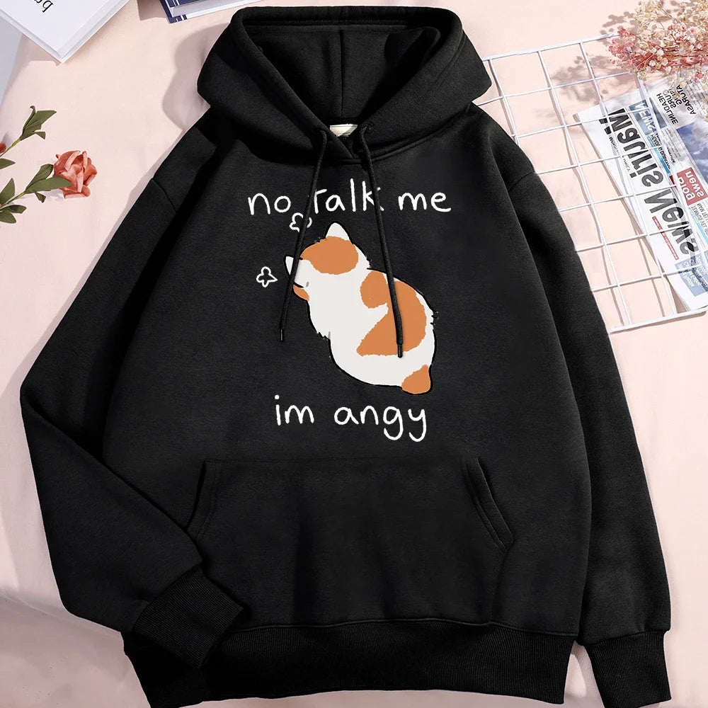 “No Talk Me, I’m Angy” Hoodie