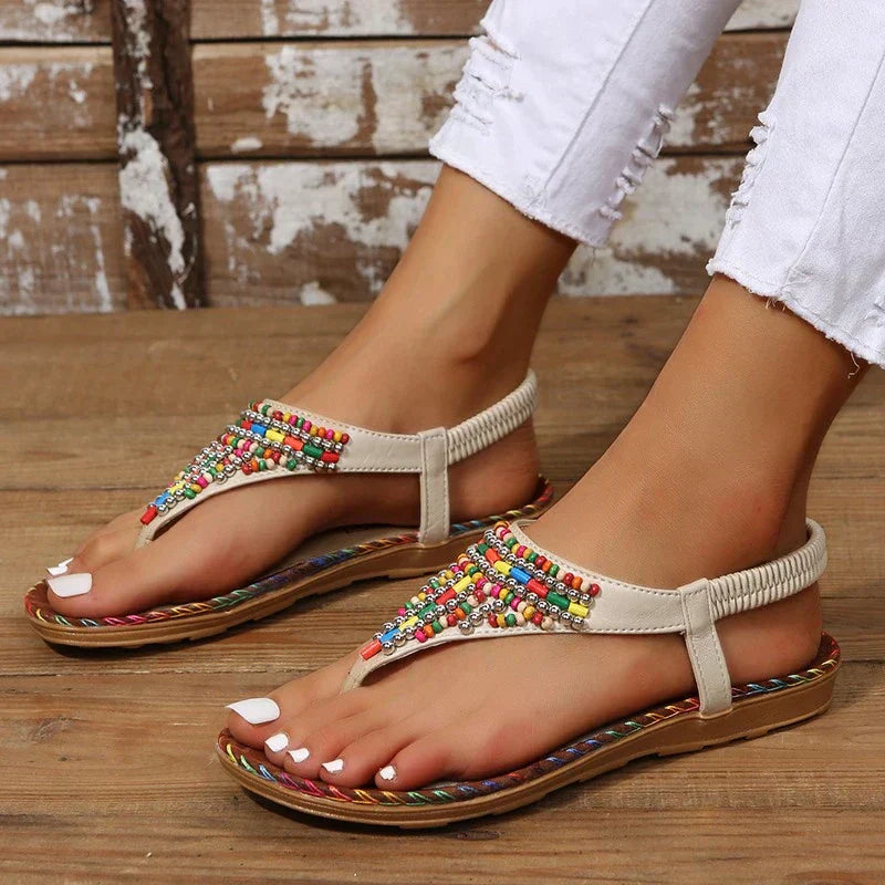 Violet - Artisan Beaded Sandals