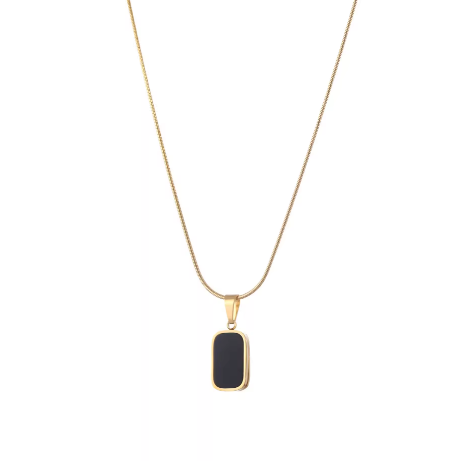 NECKLACE | GOLD ONYX