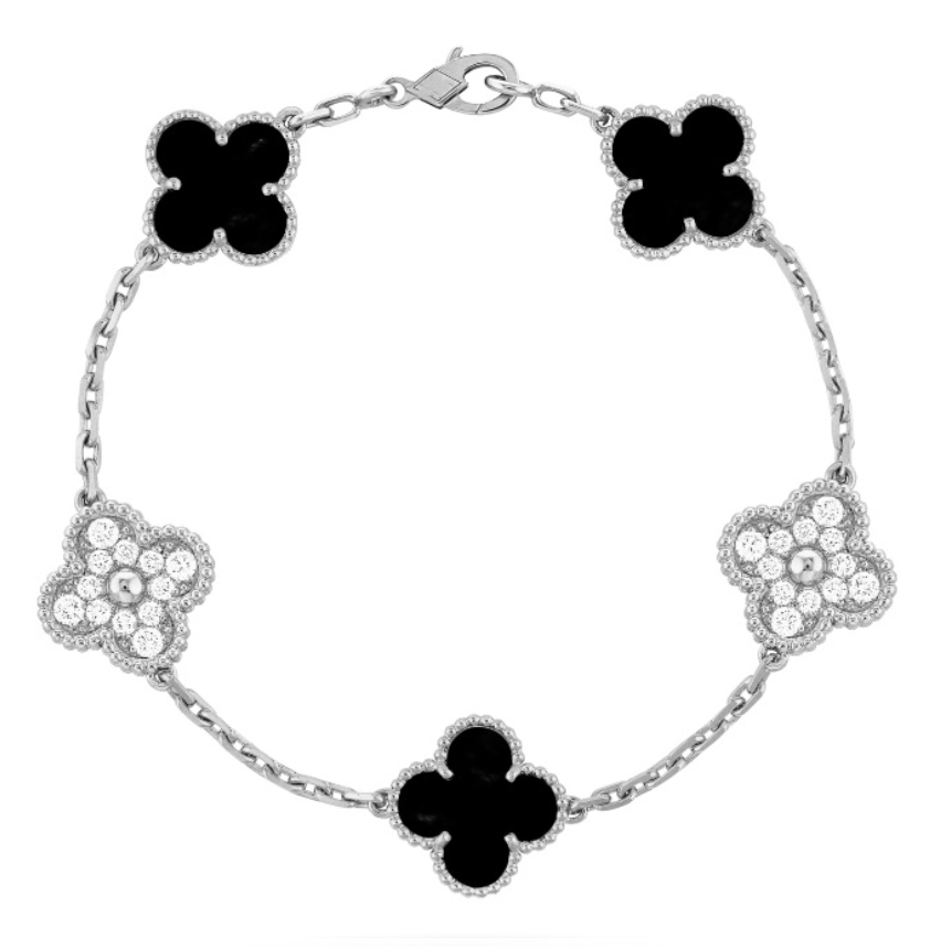 Deluxe Clover Bracelet | Onyx