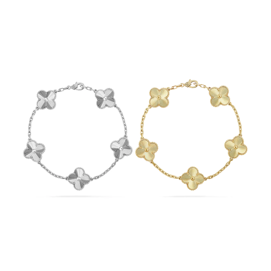 Clover Bracelet Set | Gold Silver