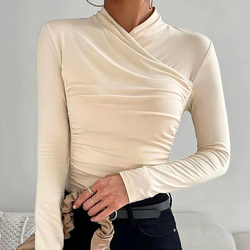 Olivia - Classic Cross-Neck Top