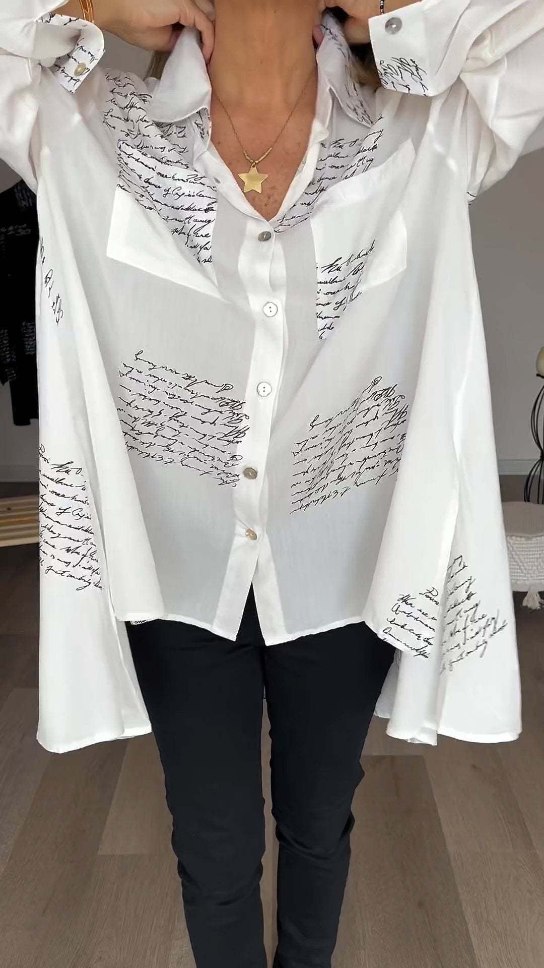 Julija - Handwritten Button-Up Shirt