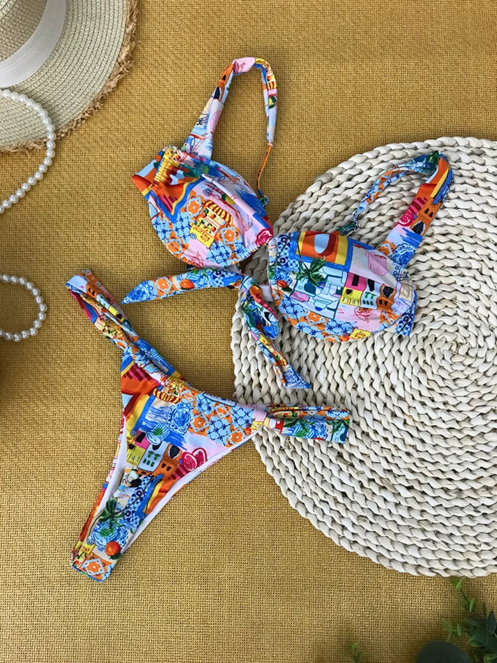 BEAUCLO | Blue Floral Breathable Bikini