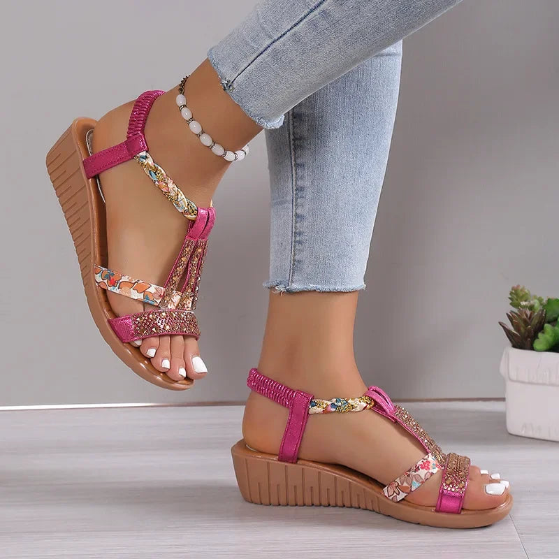 Ellen - Embellished Comfort Sandals