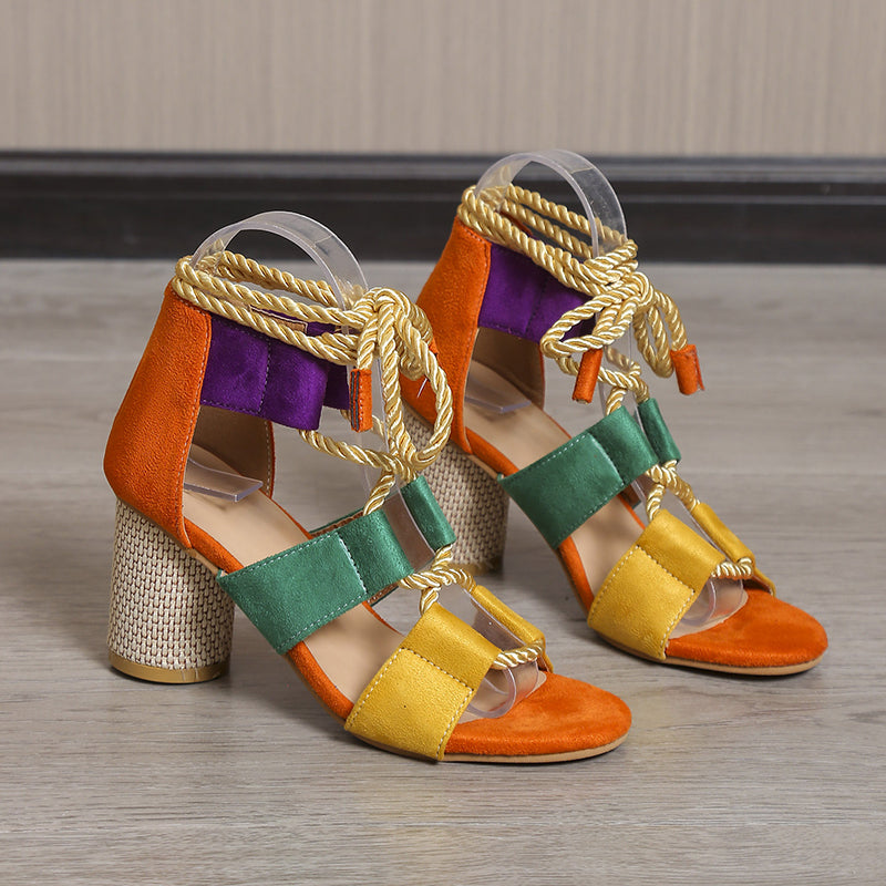 Lili - Vibrant Rope-Tied Sandals