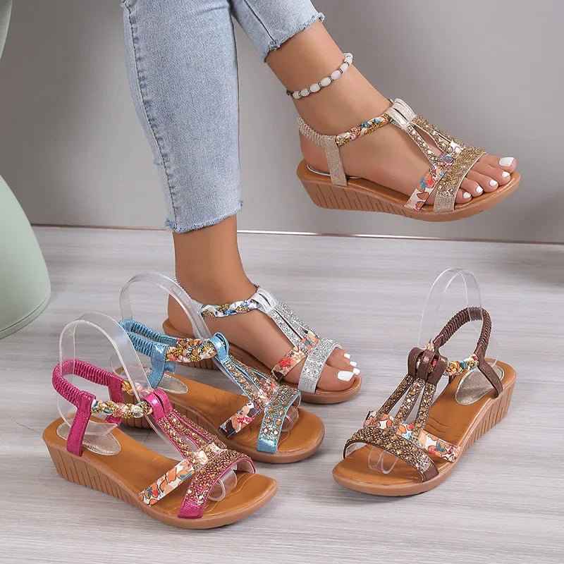 Ellen - Embellished Comfort Sandals