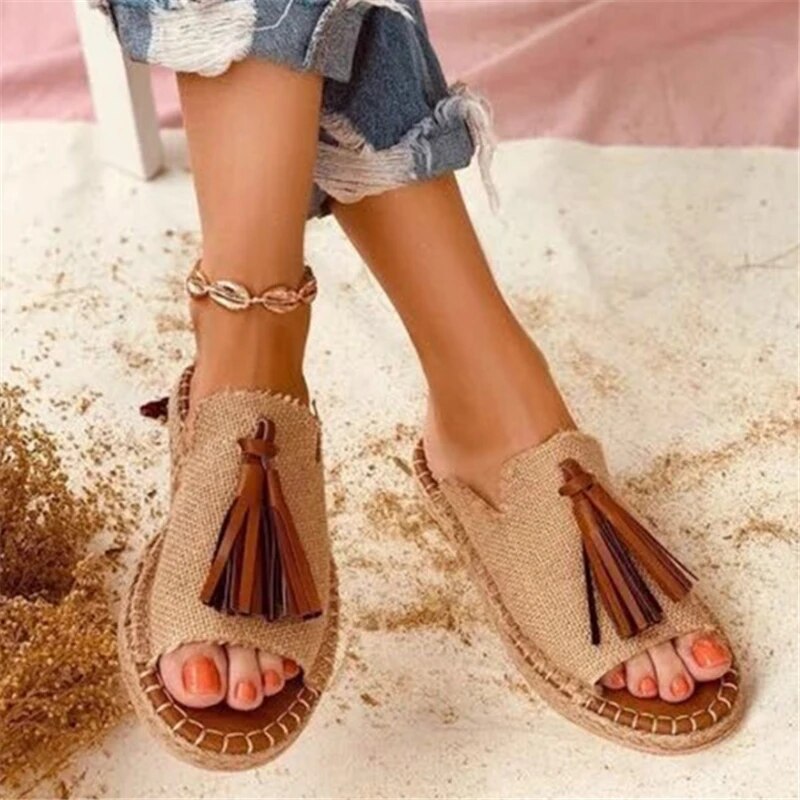 Aurora - Boho Tassel Sandals