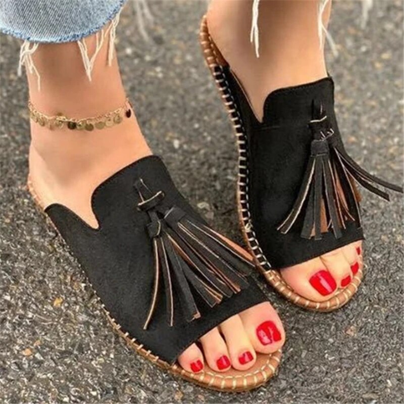 Aurora - Boho Tassel Sandals