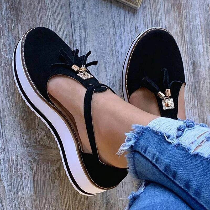 Melody - Tassel Platform Flats