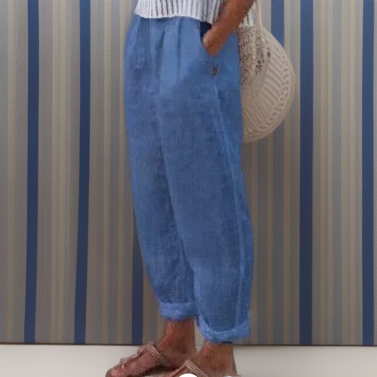 Diana - Loose pants made of cotton and linen