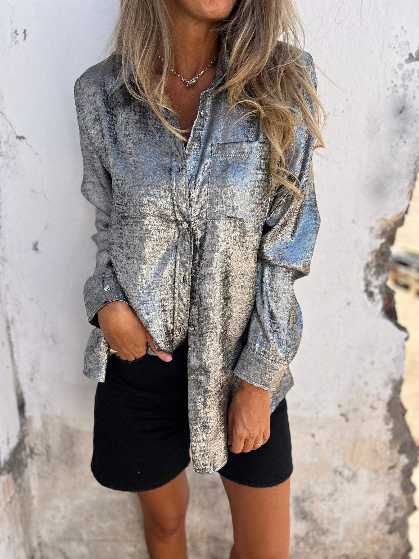 Ava - Chic Shimmer Shirt