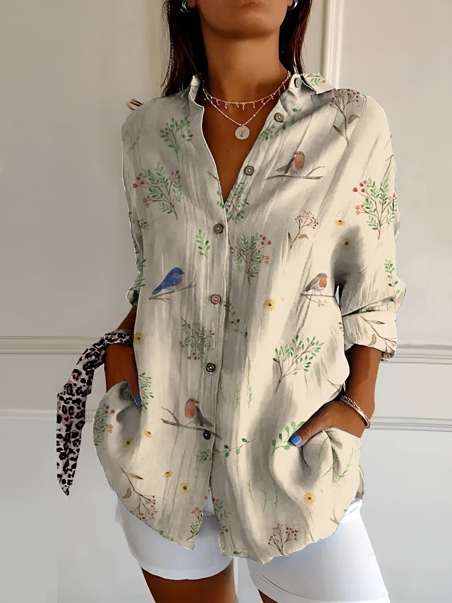 Florence - Printed Button-Up Shirt