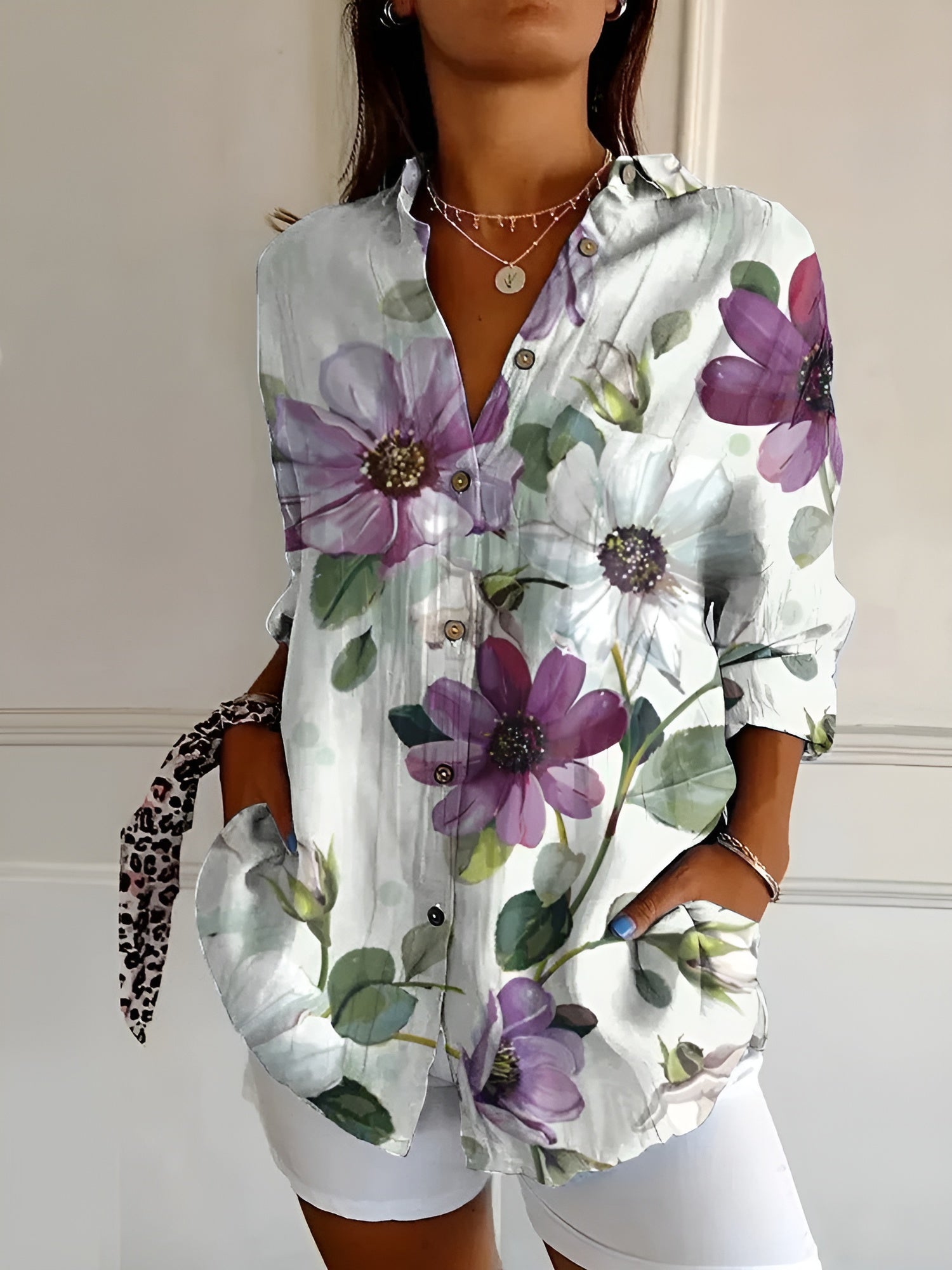 Florence - Printed Button-Up Shirt