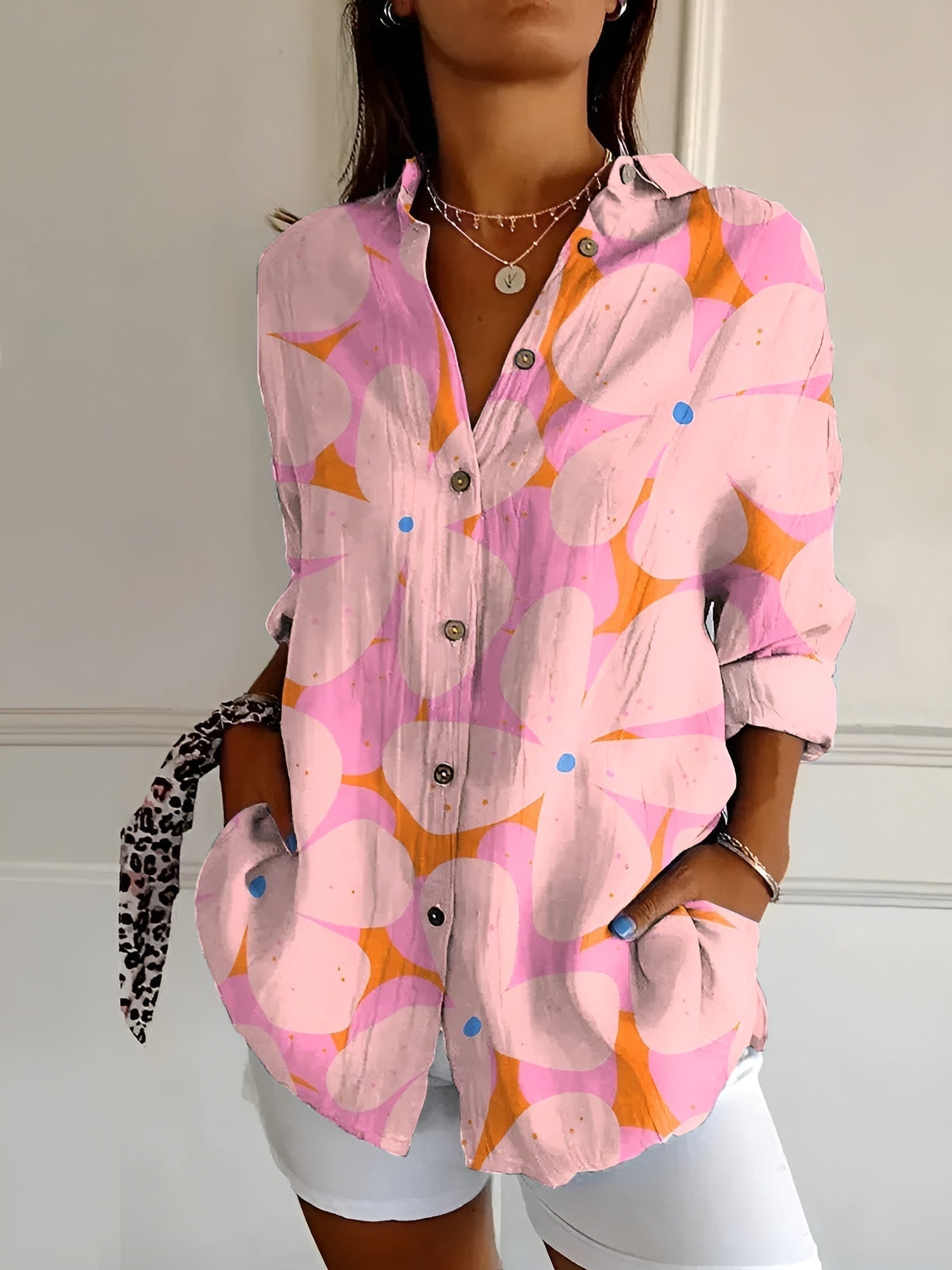 Florence - Printed Button-Up Shirt