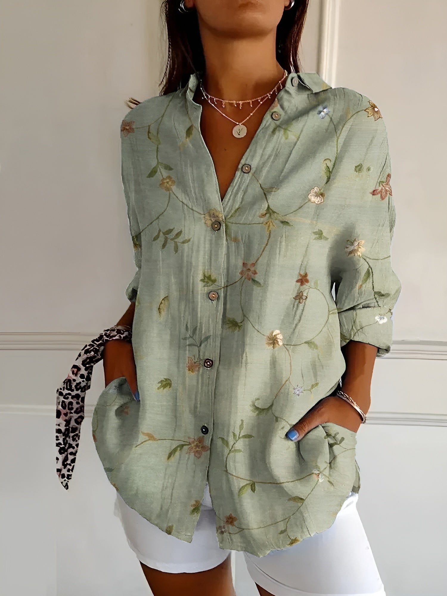 Florence - Printed Button-Up Shirt